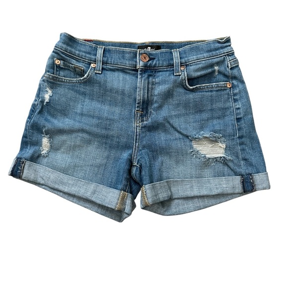 7 For All Mankind Pants - 7 For All Mankind Stylish Blue Denim Shorts, size 26